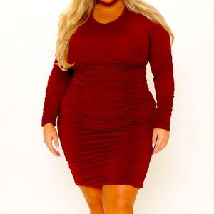 Fashion nova Ruched Dress 3x